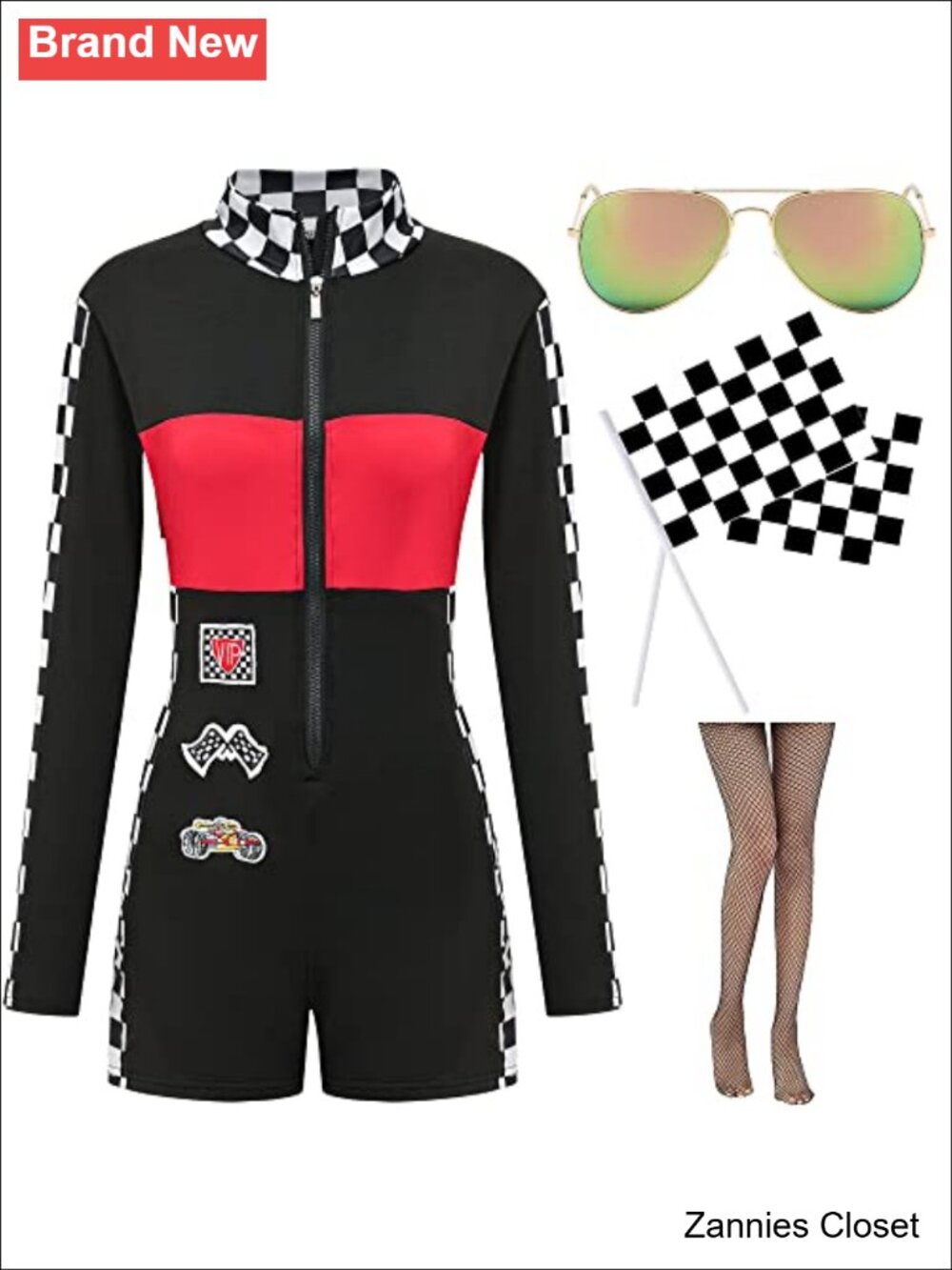 👻 Race Car Driver Costume Women Sexy Jumper Talladega Nights Halloween